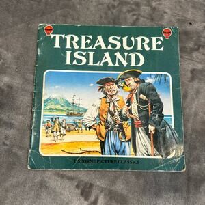 RARE 1982 Usborne Picture Classics Treasure Island Vintage Paperback Book
